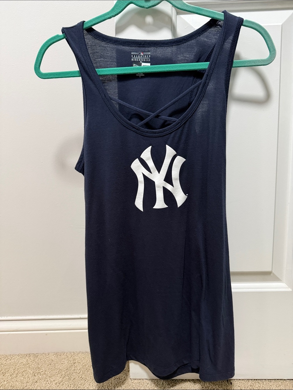 New Era Navy Blue Women’s Tank Top with White NY Logo